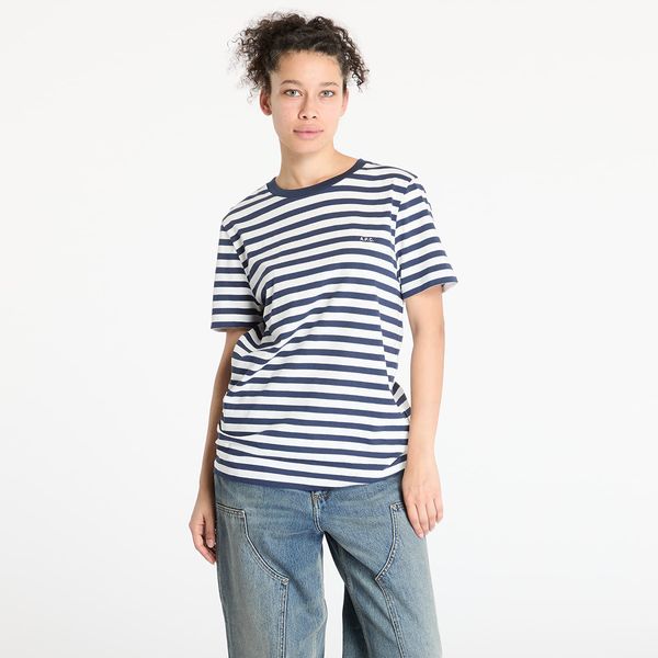 A.P.C. Majica A.P.C. Standard Striped T-Shirt UNISEX Dark Navy/ White L