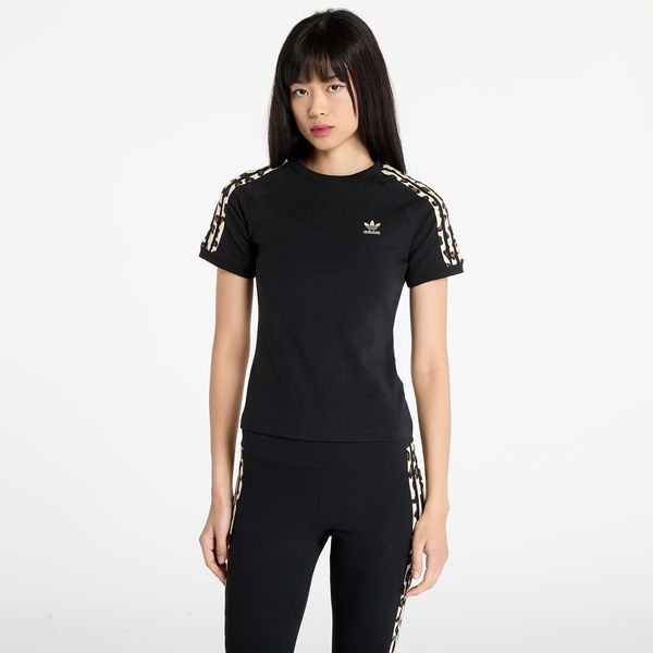 adidas Originals Majica adidas Leopard 3-Stripes T-Shirt Black XS