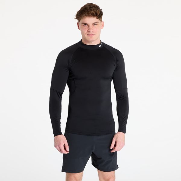 Nike Majica bez rukava Nike Pro Men's Dri-FIT Fitness Mock-Neck Long-Sleeve Top Black/ White XXL
