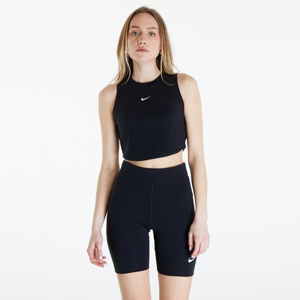 Nike Majica bez rukava Nike Sportswear Essentials Women's Ribbed Cropped Tank Black/ Sail M