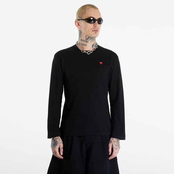 Comme des Garçons PLAY Majica Comme des Garçons PLAY Long Sleeve Small Red Emblem T-Shirt UNISEX Black XXL