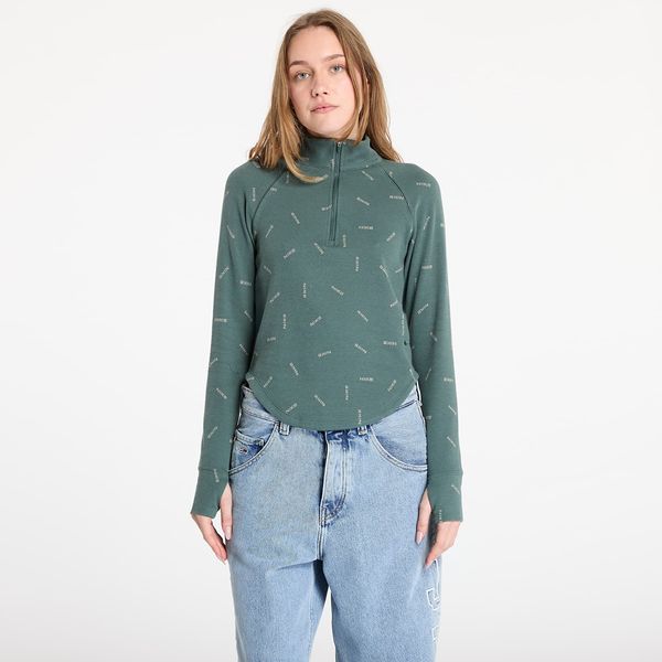 Nike Majica Nike Sportswear Women's Slim 1/2-Zip Long-Sleeve Logo Top Vintage Green/ Light Army/ Vintage Green S