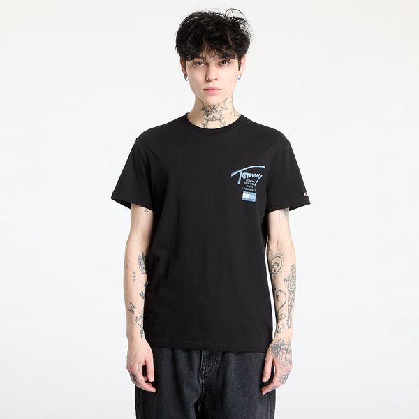 Tommy Hilfiger Majica Tommy Jeans Regular Tommy Signature Tee Black S