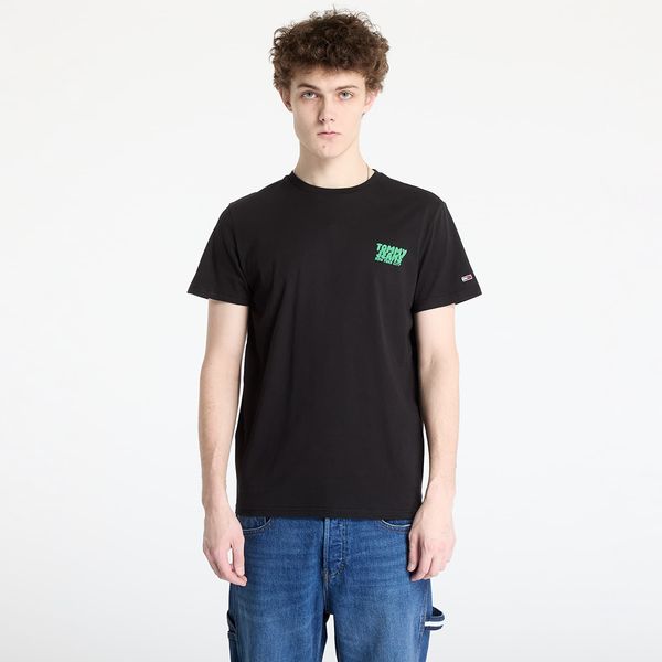 Tommy Hilfiger Majica Tommy Jeans Slim Bubble Print Tee Black L