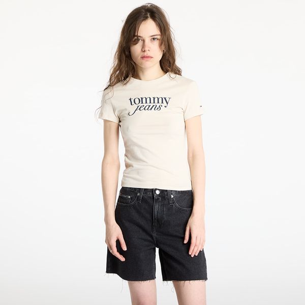 Tommy Hilfiger Majica Tommy Jeans Slim Essential Tee Beige S