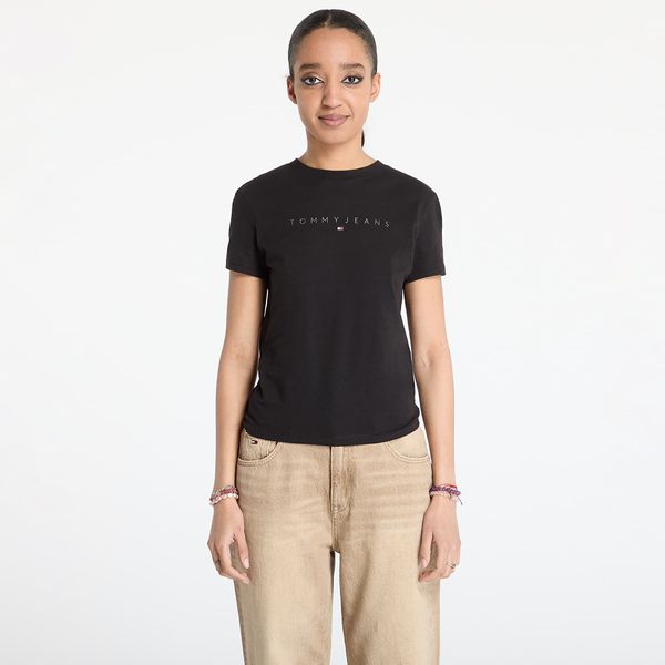 Tommy Hilfiger Majica Tommy Jeans Slim Tonal Linear Tee Black L