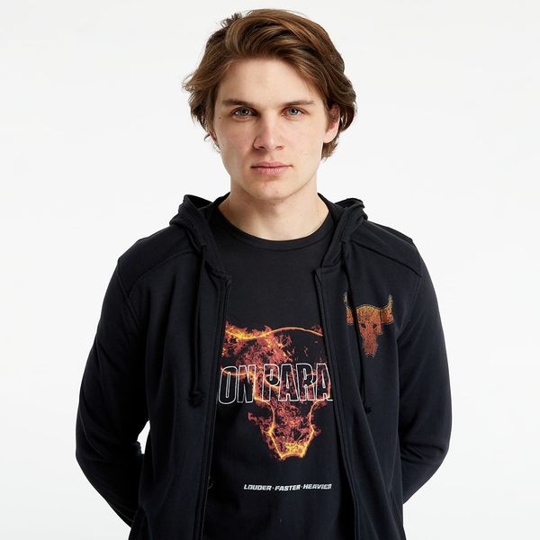 Under Armour Majica Under Armour Project Rock Terry FZ Hoodie Black/ Rogue Orange M