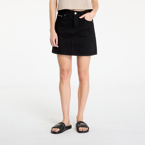 Calvin Klein Suknja Calvin Klein Jeans Hero High Rise Mini Skirt Denim Classic Black S/29