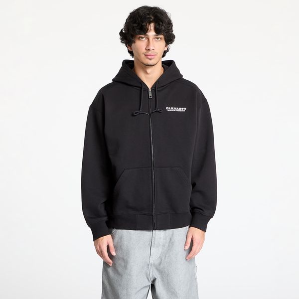 Carhartt WIP Sweatshirt Carhartt WIP Hooded Runaway Sweat Jacket UNISEX Black/ Wax Stone Washed XS