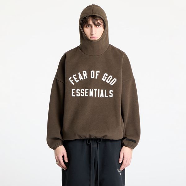 Fear of God Sweatshirt Fear Of God ESSENTIALS Brushed Hoodie Brown XL