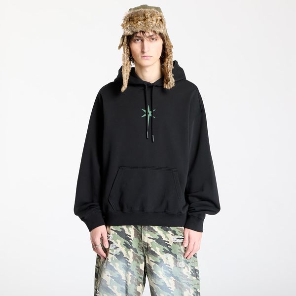 Marcelo Burlon Sweatshirt Marcelo Burlon County Goth Boxy Hoodie Black/ Deep Green S