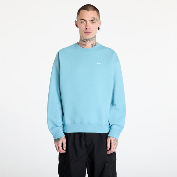 Nike Sweatshirt Nike Solo Swoosh Men's Fleece Crew Denim Turquoise/ White XS
