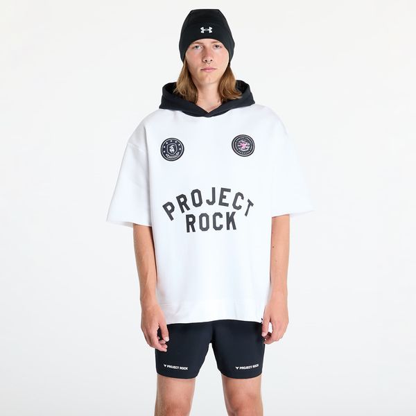 Under Armour Sweatshirt Under Armour Project Rock Icon Fleece SS Hoody BOH White/ Black M