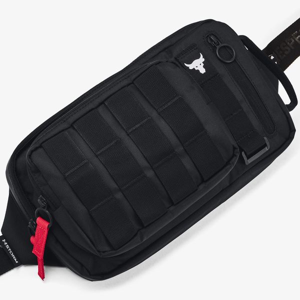 Under Armour Torba oko struka Under Armour Project Rock Waist Bag Black/ White 7 l