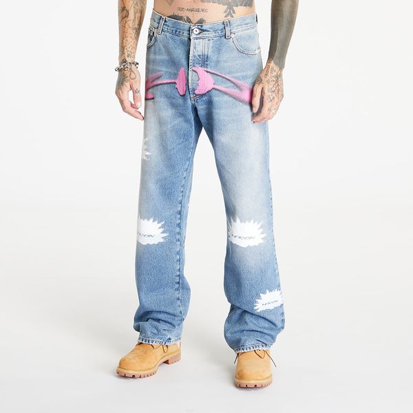 HERON PRESTON Traperice HERON PRESTON HP Pattern Reg Denim 5 Pockets Indigo/ White 32