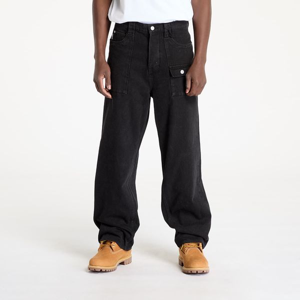 PLEASURES Traperice PLEASURES Grind Baggy Jeans Black 28