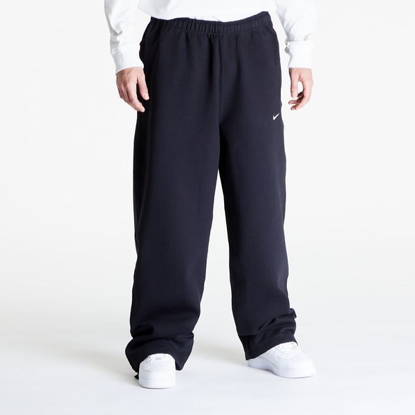 Nike Trenirka Nike Solo Swoosh Men's Open-Hem Brushed-Back Fleece Pants Black/ White L
