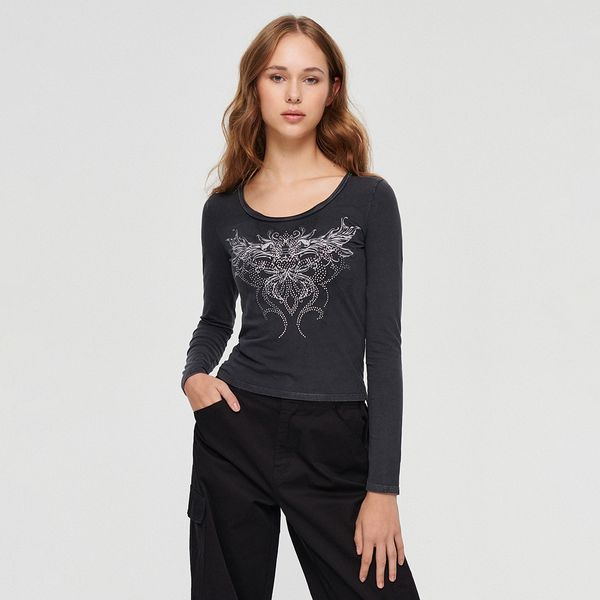 House House - Bluza dugih rukava - Siva