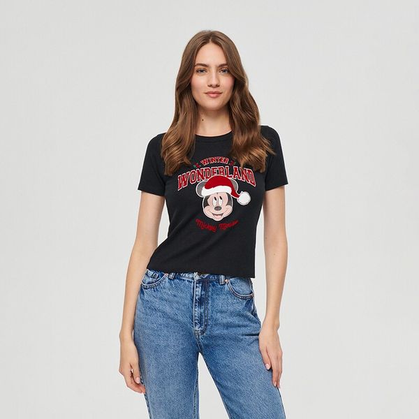 House House - Božićna majica kratkih rukava Mickey Mouse - Tamnoplava