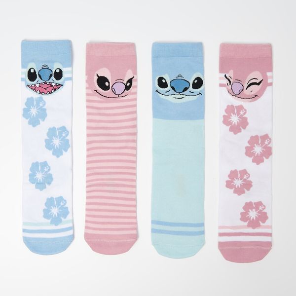House House - Komplet od 4 para čarapa Lilo and Stitch - Šarena