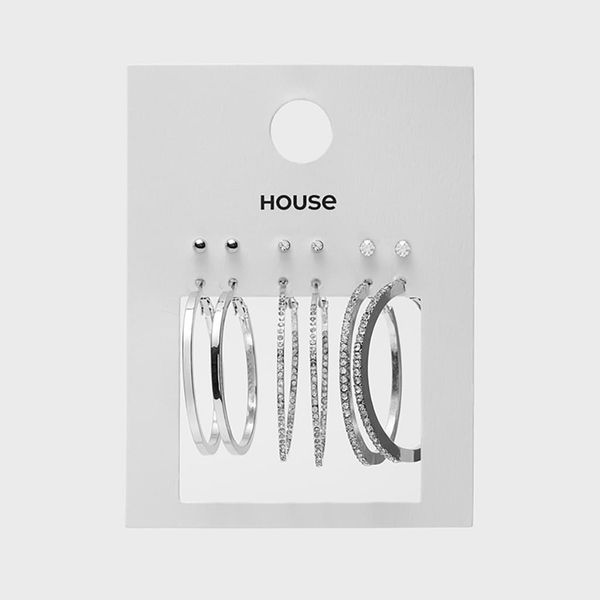 House House - Komplet od 6 pari naušnica - Srebrna