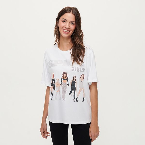House House - Loose fit majica kratkih rukava Spice Girls - Bijela