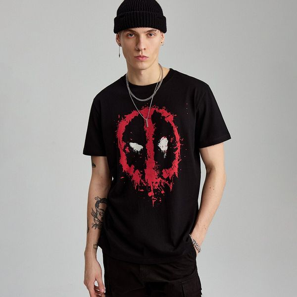House House - Majica kratkih rukava s printom Deadpool - Crna