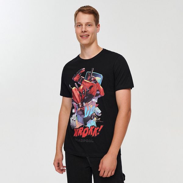 House House - Majica kratkih rukava s printom Deadpool - Crna