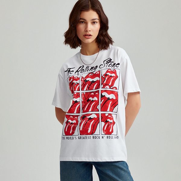 House House - Majica kratkih rukava s printom The Rolling Stones - Bijela