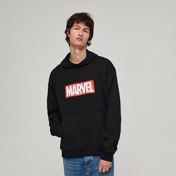House House - Majica s kapuljačom Marvel - Crna