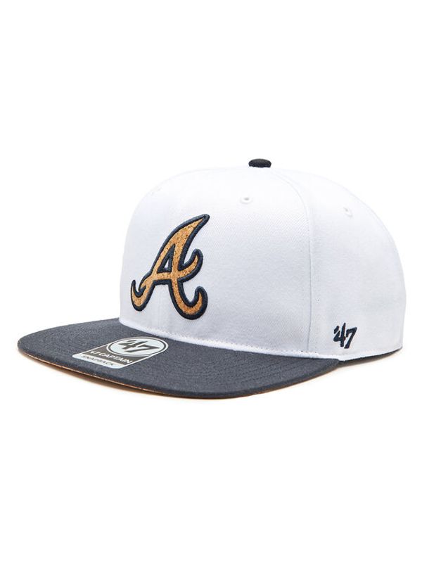 47 Brand 47 Brand Šilterica MLB Atlanta Braves Corkscrew '47 CAPTAIN B-CORKS01WBP-WH Bijela
