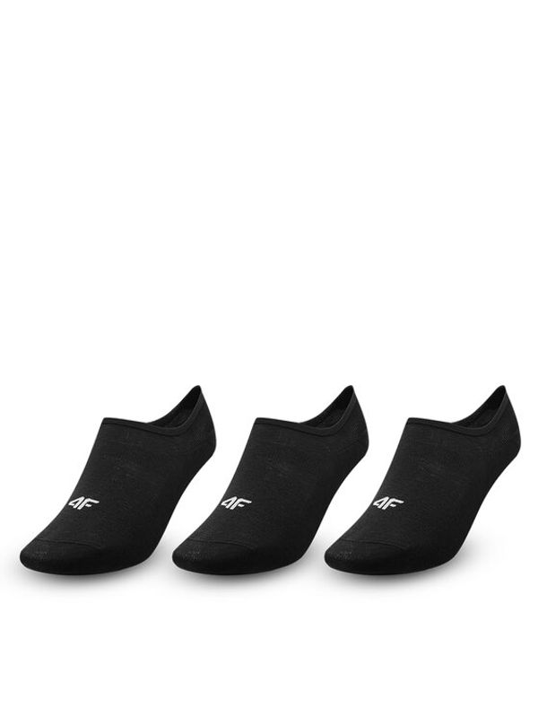 4F 4F Set od 3 para ženskih niskih čarapa 4FWMM00USOCF274 Crna