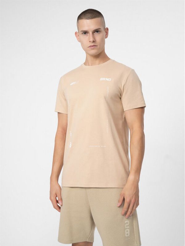 4F 4F T-shirt 4FSS23TTSHM311 Bež Regular Fit