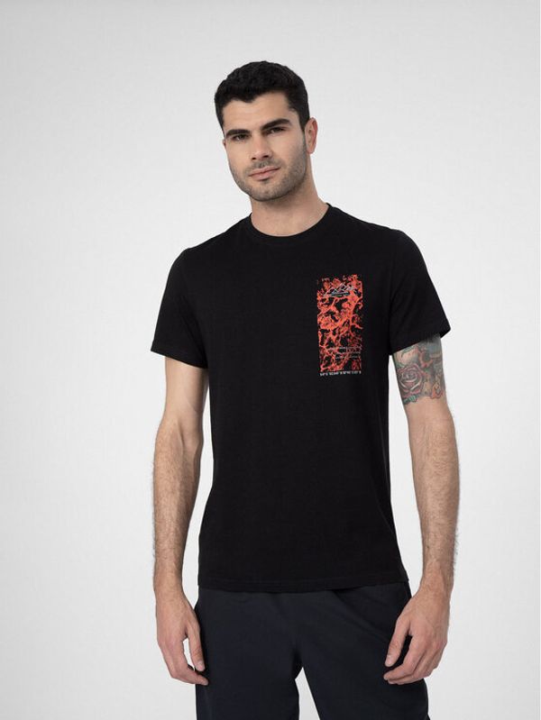 4F 4F T-shirt 4FSS23TTSHM487 Crna Regular Fit