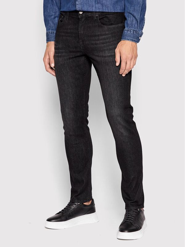7 For All Mankind 7 For All Mankind Traperice Slimmy Tapered JSMXB820LK Crna Slim Fit