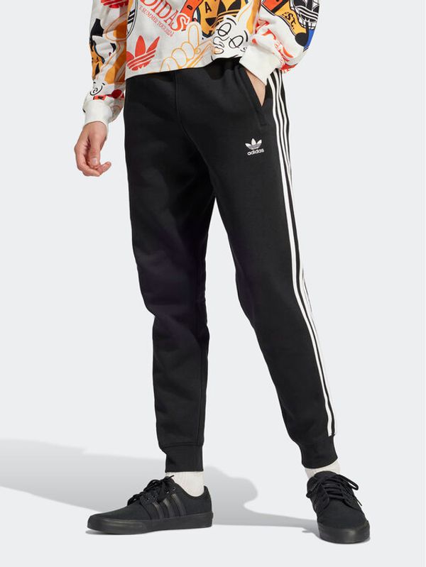 adidas adidas Donji dio trenerke adicolor 3-Stripes IU2353 Crna Slim Fit