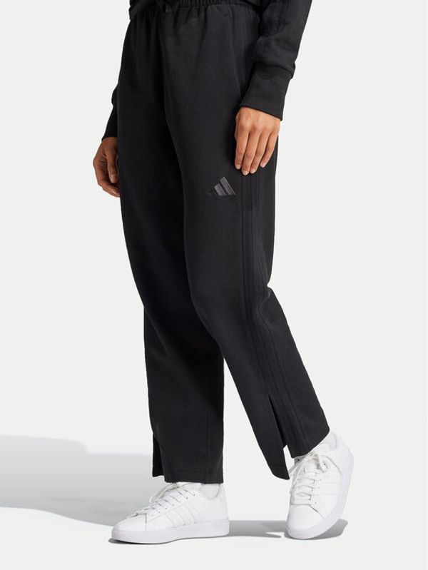 adidas adidas Donji dio trenerke ALL SZN French Terry 3-Stripes JI9106 Crna Loose Fit
