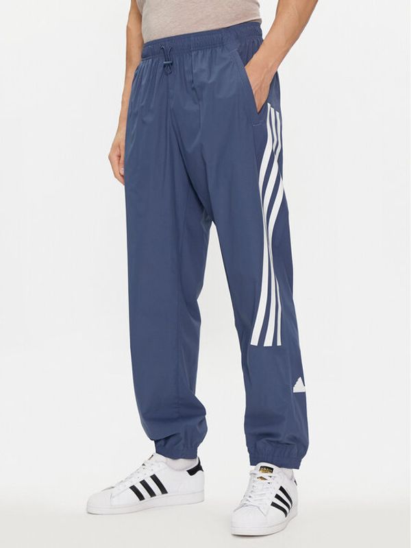 adidas adidas Donji dio trenerke Future Icons 3-Stripes IR9239 Plava Slim Fit