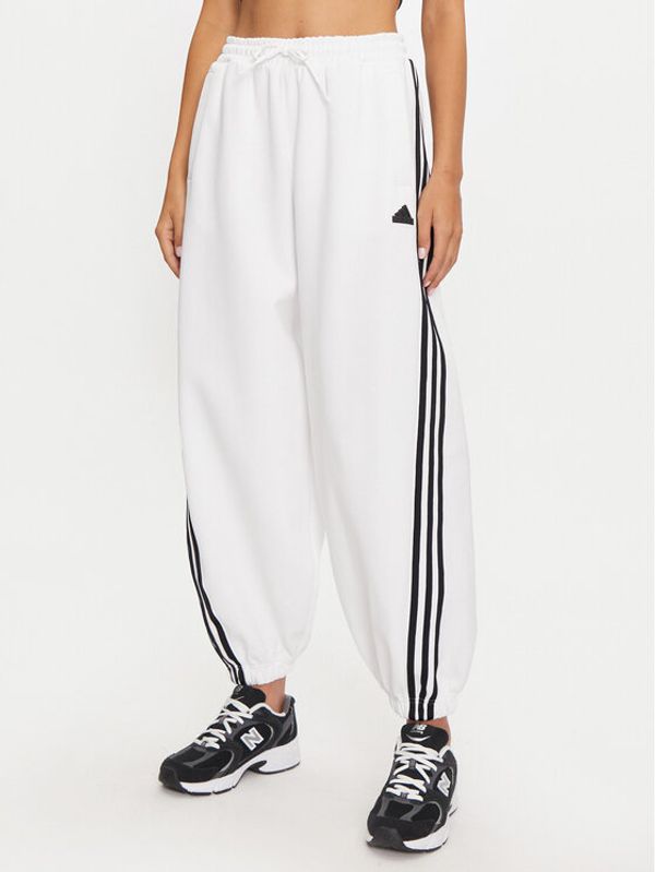adidas adidas Donji dio trenerke Future Icons 3-Stripes JJ1665 Bijela Loose Fit