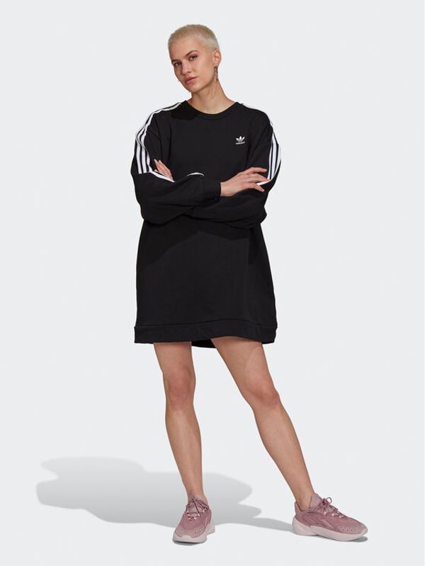 adidas adidas Džemper haljina adicolor HM4688 Crna Relaxed Fit
