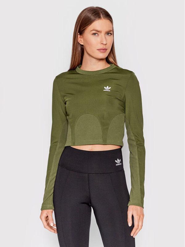 adidas adidas Majica Always Original HF2091 Zelena Tight Fit