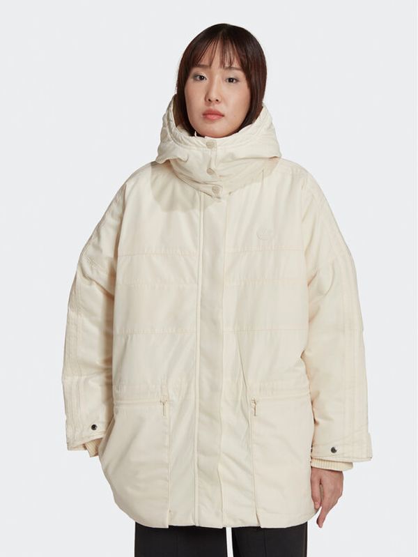 adidas adidas Parka HK5249 Écru Relaxed Fit