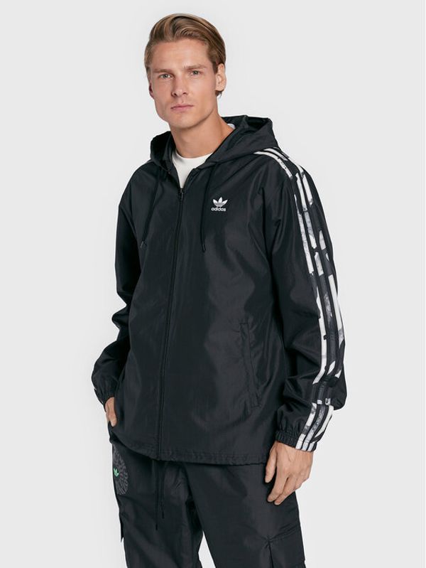 adidas adidas Prijelazna jakna Camo Series HK5139 Crna Relaxed Fit