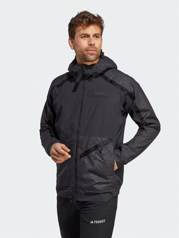 adidas adidas Prijelazna jakna Terrex Utilitas RAIN.RDY 2.5-Layer Rain Jacket HN2928 Crna Regular Fit