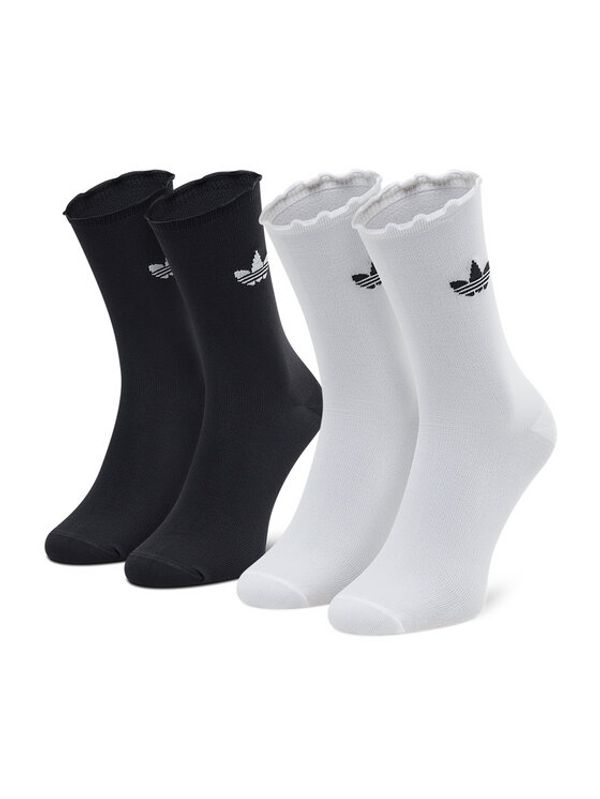 adidas adidas Set od 2 para unisex visokih čarapa Ruffle Crw 2Pp HC9532 Crna