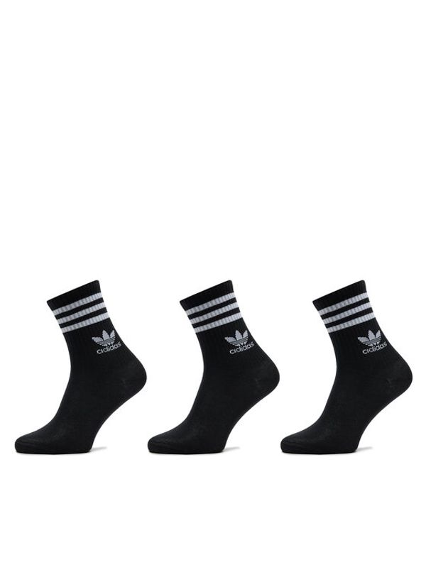 adidas adidas Set od 3 para unisex visokih čarapa Mid Cut Crew IL5022 Crna