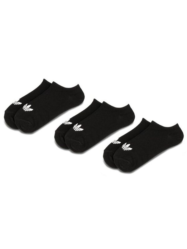 adidas adidas Set od 3 para unisex visokih čarapa Trefoil Liner S20274 Crna