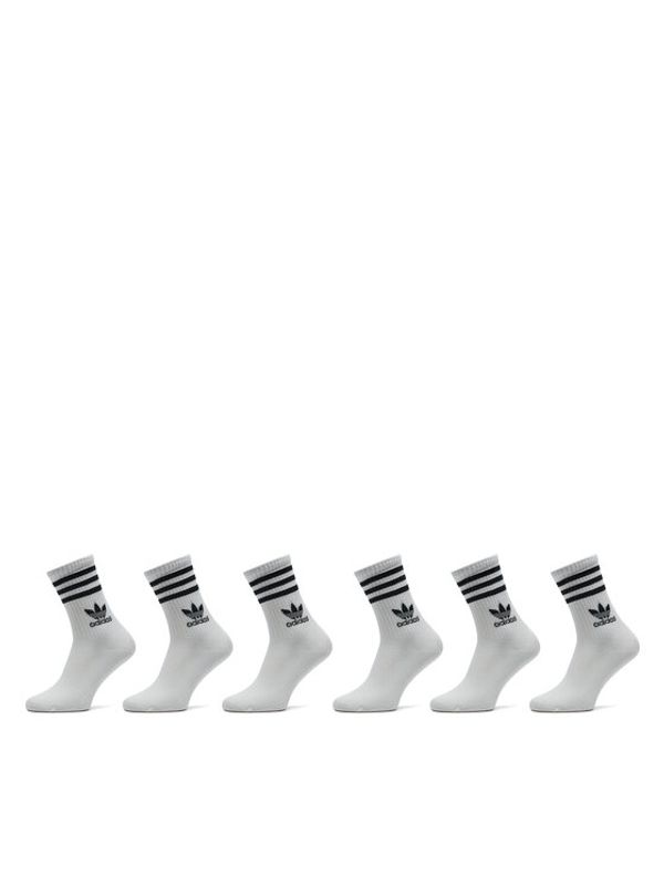 adidas adidas Set od 6 pari unisex visokih čarapa 3-Stripes JE1828 Bijela