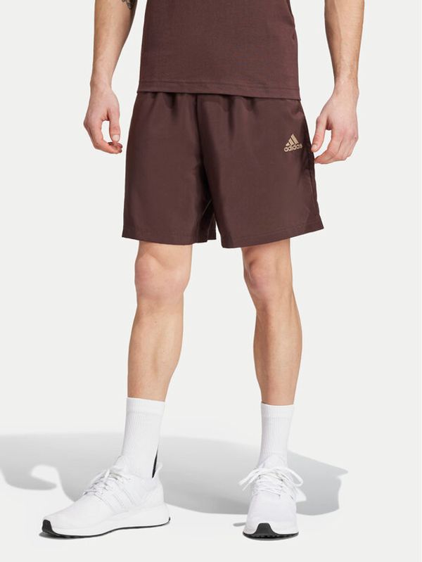 adidas adidas Sportske kratke hlače AEROREADY Essentials Chelsea Small Logo IW7697 Smeđa Regular Fit