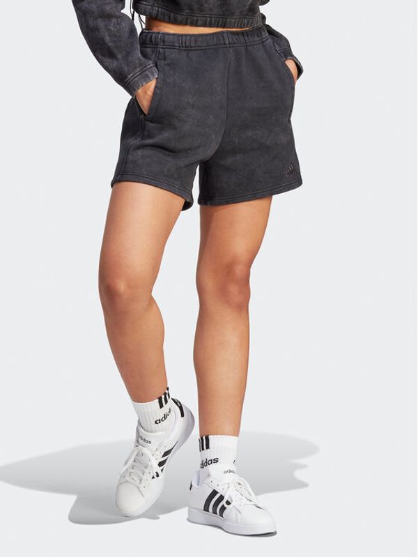adidas adidas Sportske kratke hlače ALL SZN Fleece Washed IL1513 Crna Loose Fit